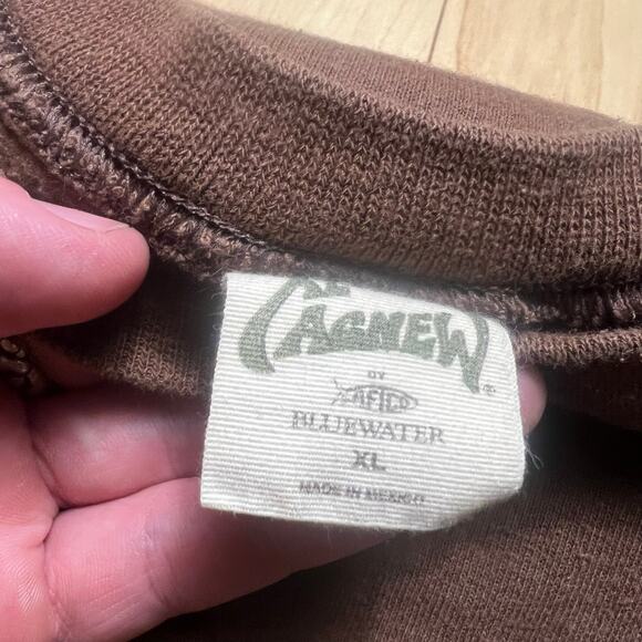 VINTAGE Y2K Al Agnew Bass Pro Graphic Sweatshirt 2007 Cropped Raw Hem Size XL - Picture 4 of 8